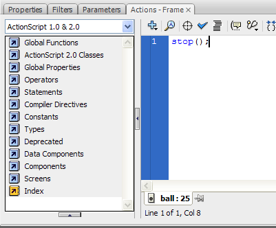 stop actionscript